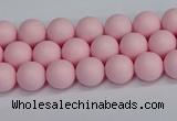 CSB1620 15.5 inches 4mm round matte shell pearl beads wholesale