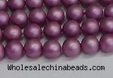 CSB1631 15.5 inches 6mm round matte shell pearl beads wholesale