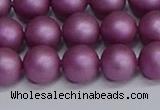 CSB1633 15.5 inches 10mm round matte shell pearl beads wholesale