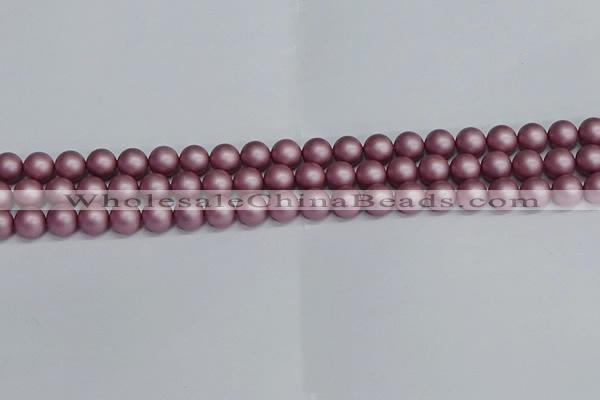 CSB1641 15.5 inches 6mm round matte shell pearl beads wholesale