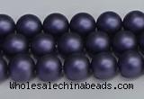 CSB1651 15.5 inches 6mm round matte shell pearl beads wholesale