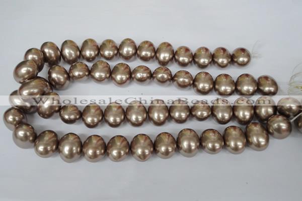 CSB166 15.5 inches 15*18mm – 16*19mm oval shell pearl beads