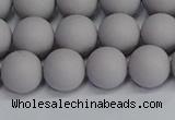 CSB1682 15.5 inches 8mm round matte shell pearl beads wholesale