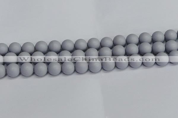 CSB1694 15.5 inches 12mm round matte shell pearl beads wholesale