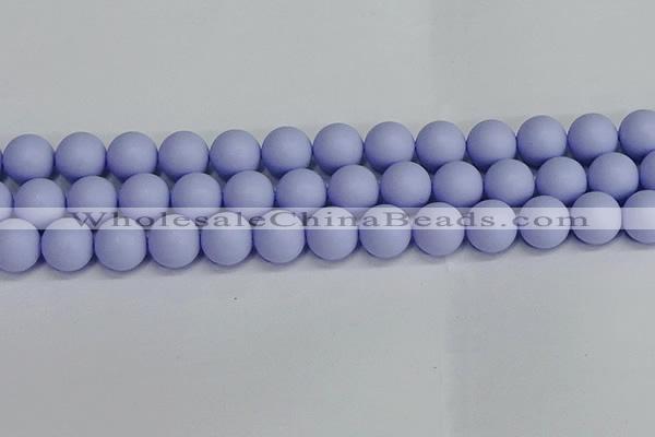 CSB1705 15.5 inches 14mm round matte shell pearl beads wholesale