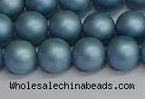 CSB1713 15.5 inches 10mm round matte shell pearl beads wholesale