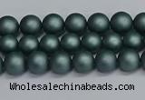 CSB1720 15.5 inches 4mm round matte shell pearl beads wholesale