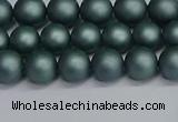 CSB1721 15.5 inches 6mm round matte shell pearl beads wholesale