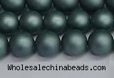 CSB1723 15.5 inches 10mm round matte shell pearl beads wholesale