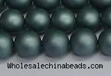 CSB1724 15.5 inches 12mm round matte shell pearl beads wholesale