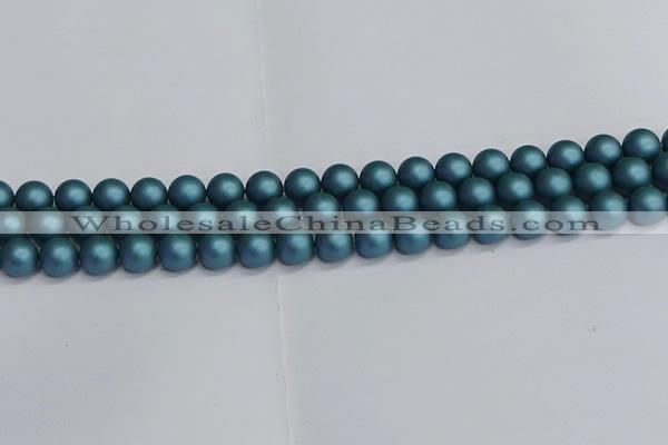 CSB1732 15.5 inches 8mm round matte shell pearl beads wholesale