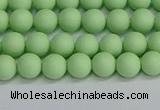 CSB1740 15.5 inches 4mm round matte shell pearl beads wholesale