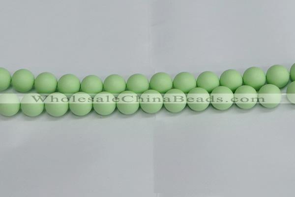 CSB1745 15.5 inches 14mm round matte shell pearl beads wholesale