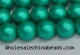 CSB1753 15.5 inches 10mm round matte shell pearl beads wholesale