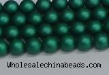 CSB1760 15.5 inches 4mm round matte shell pearl beads wholesale