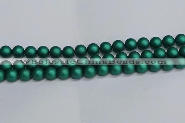 CSB1765 15.5 inches 14mm round matte shell pearl beads wholesale