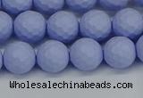 CSB1961 15.5 inches 6mm faceted round matte shell pearl beads