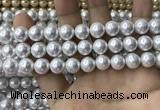 CSB2110 15.5 inches 8mm ball shell pearl beads wholesale