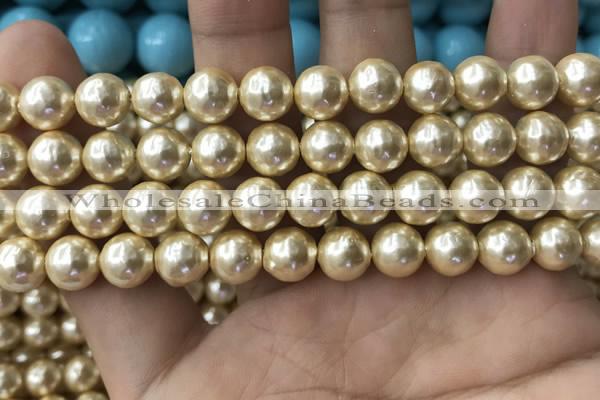 CSB2116 15.5 inches 8mm ball shell pearl beads wholesale