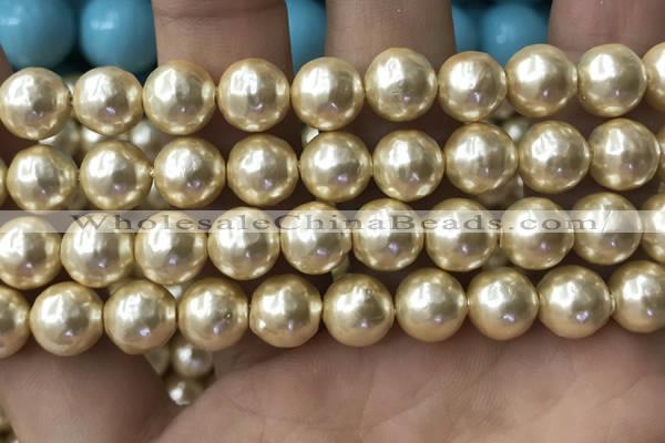 CSB2119 15.5 inches 14mm ball shell pearl beads wholesale