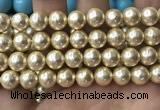 CSB2120 15.5 inches 16mm ball shell pearl beads wholesale