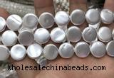 CSB2140 15.5 inches 18mm coin shell pearl beads wholesale