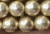 CSB2187 15.5 inches 6mm ball shell pearl beads wholesale