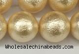 CSB2226 15.5 inches 16mm round wrinkled shell pearl beads wholesale