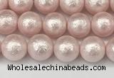 CSB2231 15.5 inches 6mm round wrinkled shell pearl beads wholesale