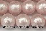 CSB2233 15.5 inches 10mm round wrinkled shell pearl beads wholesale