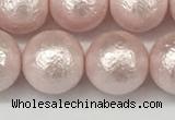 CSB2234 15.5 inches 12mm round wrinkled shell pearl beads wholesale