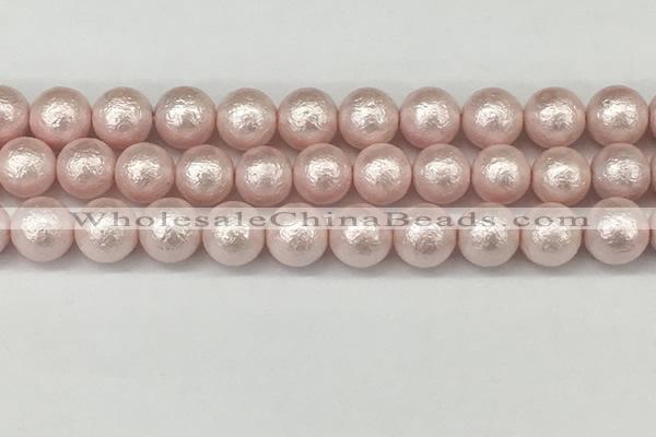 CSB2234 15.5 inches 12mm round wrinkled shell pearl beads wholesale