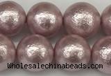 CSB2244 15.5 inches 12mm round wrinkled shell pearl beads wholesale