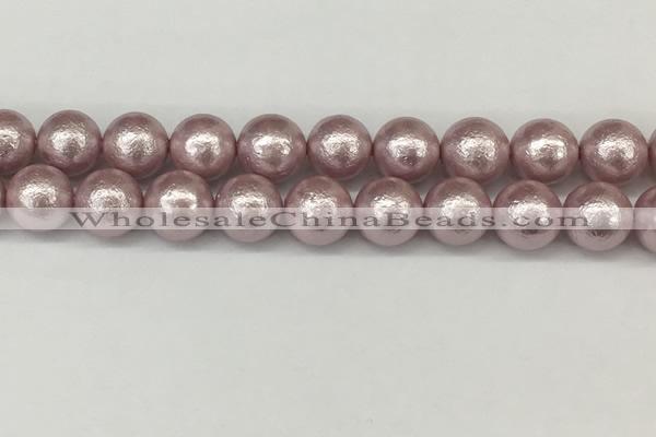 CSB2246 15.5 inches 16mm round wrinkled shell pearl beads wholesale