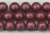 CSB2260 15.5 inches 4mm round wrinkled shell pearl beads wholesale