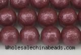 CSB2261 15.5 inches 6mm round wrinkled shell pearl beads wholesale