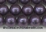 CSB2271 15.5 inches 6mm round wrinkled shell pearl beads wholesale