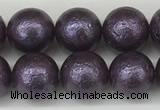 CSB2272 15.5 inches 8mm round wrinkled shell pearl beads wholesale