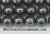 CSB2290 15.5 inches 4mm round wrinkled shell pearl beads wholesale