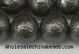 CSB2325 15.5 inches 14mm round wrinkled shell pearl beads wholesale