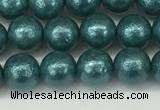 CSB2331 15.5 inches 6mm round wrinkled shell pearl beads wholesale