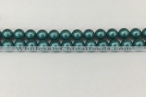 CSB2333 15.5 inches 10mm round wrinkled shell pearl beads wholesale