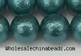 CSB2336 15.5 inches 16mm round wrinkled shell pearl beads wholesale