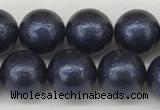 CSB2342 15.5 inches 8mm round wrinkled shell pearl beads wholesale