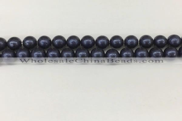 CSB2342 15.5 inches 8mm round wrinkled shell pearl beads wholesale