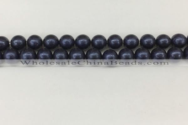 CSB2343 15.5 inches 10mm round wrinkled shell pearl beads wholesale