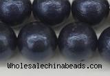 CSB2344 15.5 inches 12mm round wrinkled shell pearl beads wholesale