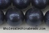 CSB2345 15.5 inches 14mm round wrinkled shell pearl beads wholesale