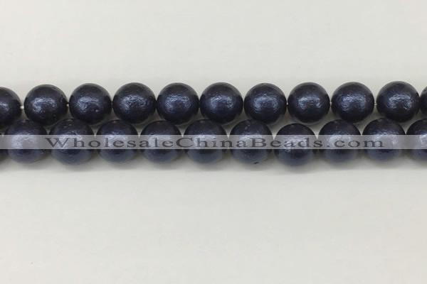 CSB2345 15.5 inches 14mm round wrinkled shell pearl beads wholesale