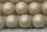 CSB2372 15.5 inches 8mm round matte wrinkled shell pearl beads